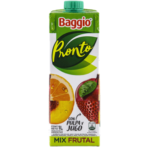 jugo baggio pronto mix frutal 1l (pack x 8u)