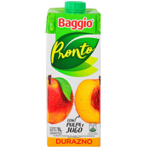 jugo baggio pronto durazno 1l (pack x 8u)