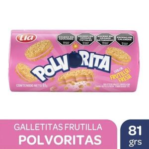 polvorones polvorita rellenos frutilla 81g (caja x 40u)