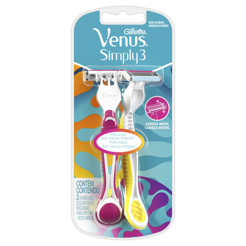 afeitadora gillette simply venus 3 suave (pack x 2u) (caja x 24u) afeitadora gillette simply venus 3 suave (pack x 2u) (caja x 24u)