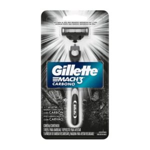 afeitadora gillette mach3 carbon (mango + 1 cartucho) (caja x 6u)