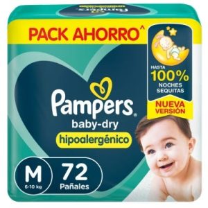 pañales pampers babydry talle m (mediano) (pack x 26u) (caja x 6u)