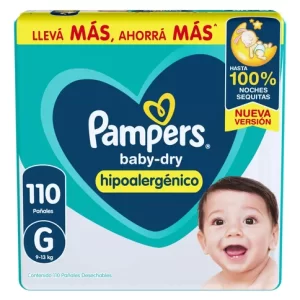 pañales pampers babydry talle g (grande) (pack x 44u) (caja x 6u)