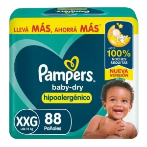pañales pampers babydry talle xxg (pack x 16u) (caja x 6u)