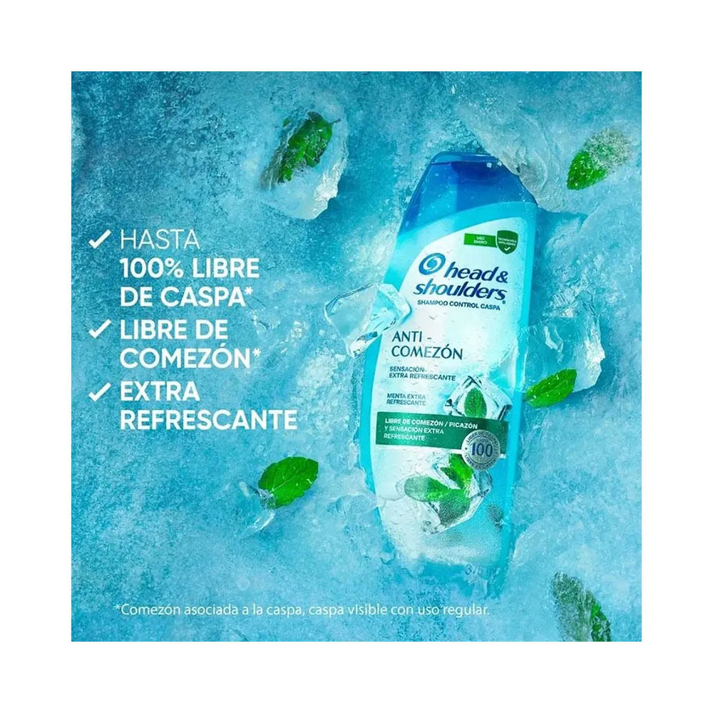 shampoo head & shoulders 180ml anti comezón (caja x 12u) shampoo head & shoulders 180ml anti comezón (caja x 12u)