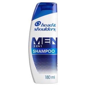 shampoo head & shoulders 180ml 3 en 1 (caja x 12u)