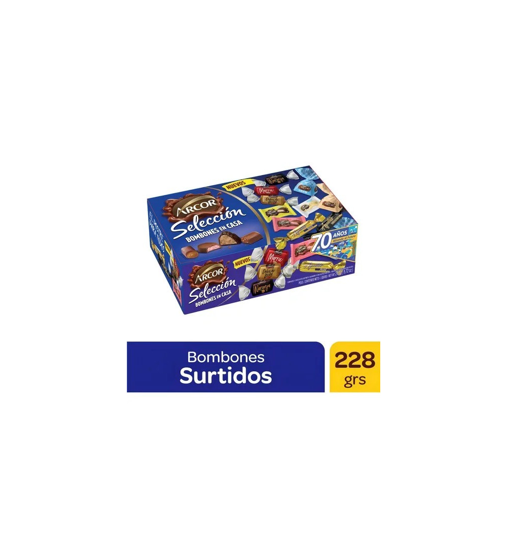 surtido de bombones arcor variedad chocolate 300g (caja x 10u) surtido de bombones arcor variedad chocolate 300g (caja x 10u)