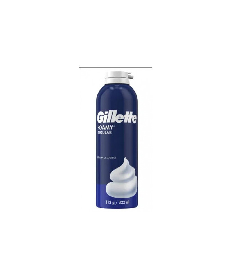 espuma de afeitar gillette foamy regular 312g (caja x 12u)