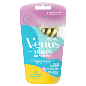 afeitadora gillette simply venus 3 sensitive (pack x 4u) (caja x 12u)