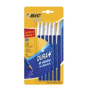 bolígrafo bic opaco trazo grueso azul (caja x 50u)