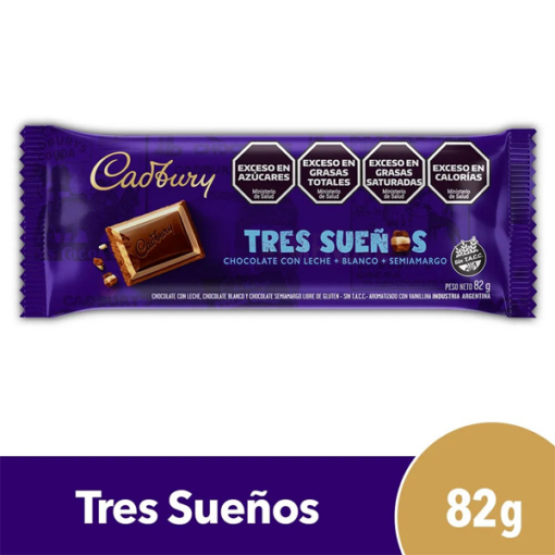 chocolate cadbury tres sueños 82gr x 28u chocolate cadbury tres sueños 82gr x 28u