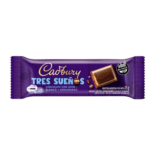chocolate cadbury tres sueños 25gr x12u x 12 chocolate cadbury tres sueños 25gr x12u x 12