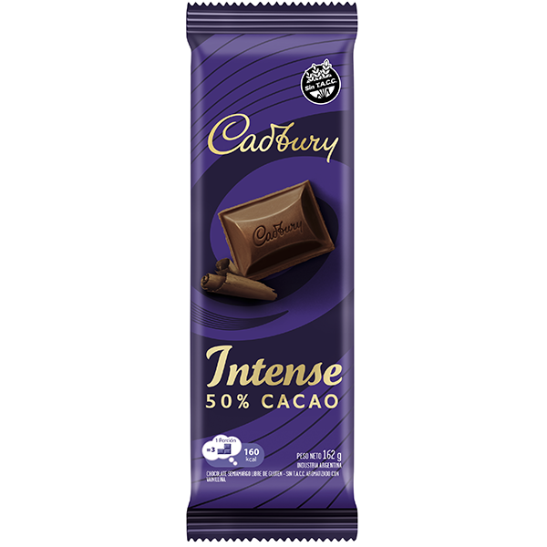 chocolate cadbury intense 162gr x24u chocolate cadbury intense 162gr x24u