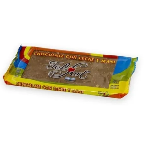 chocolate felfort leche con maní 75g (caja x 15u)