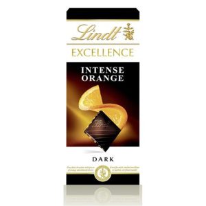 chocolate lindt excellence intense orange 100g x20u