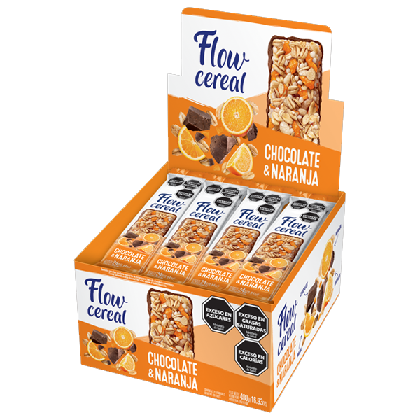 barrita flow cereal puro cacao 24gr x20u barrita flow cereal puro cacao 24gr x20u