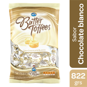 caramelos butter toffees chocolate blanco x 822gr