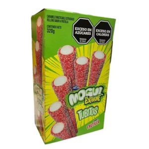 gomitas mogul tubitos extreme frutilla 15gr x16u