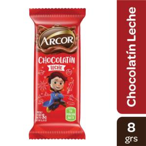 chocolate arcor leche 8g 20u