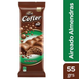 chocolate cofler aireado con almendras 55gr x10u x 10