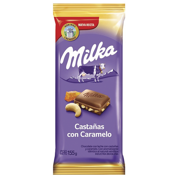 chocolate milka castañas con caramelo 155gr x12u chocolate milka castañas con caramelo 155gr x12u