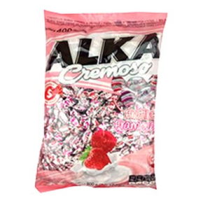 caramelos alka cremoso frutilla/frambuesa x800gr