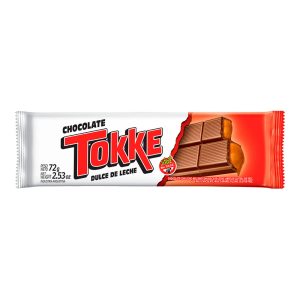 chocolate tokke relleno dulce de leche 72gr x24u