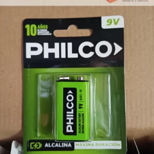 pila philco alcalina 9v (batería) (blister x 1u)