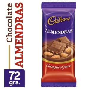 chocolate cadbury almendras 82gr x 28u