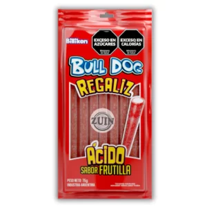 gomitas regaliz frutilla acidas 75gr x24u