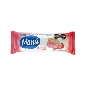 galletitas mana rellenas frutilla 152g (caja x 30u)