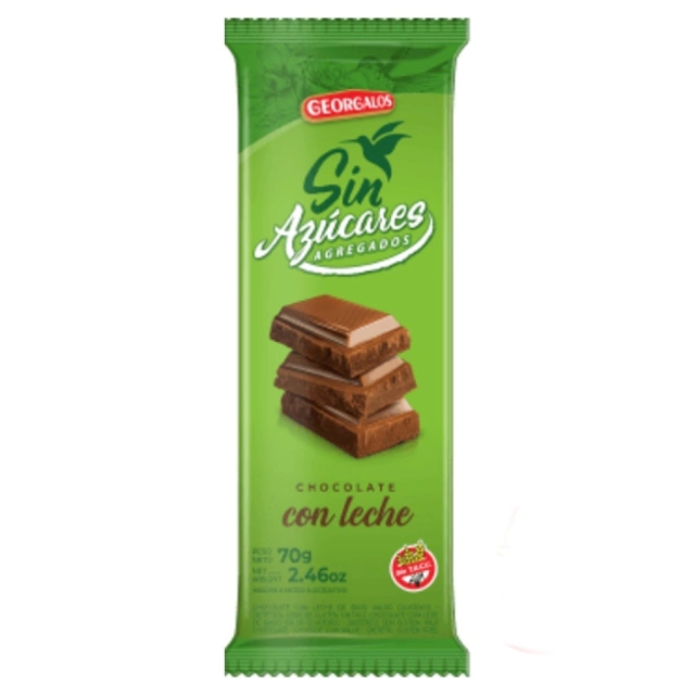 chocolate georgalo sin azucar 70gr x10u chocolate georgalo sin azucar 70gr x10u