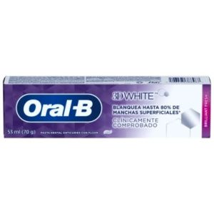 pasta dental oral b 3d white carbón 70g 12u