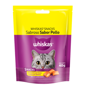 snack para gatos whiskas pollo 40g crujientes