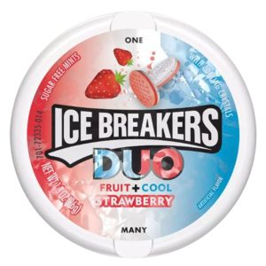 pastillas ice breakers duo strawberry 36g (display x 8u)