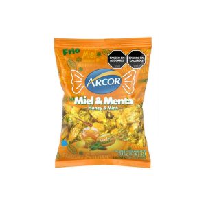 caramelos miel/menta x335g.
