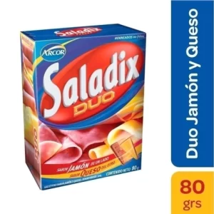 galletitas saladix tira duo jamón y queso 33g x 48u