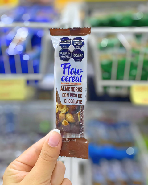 flow cereal chocolate con almendra 480gr x20u flow cereal chocolate con almendra 480gr x20u