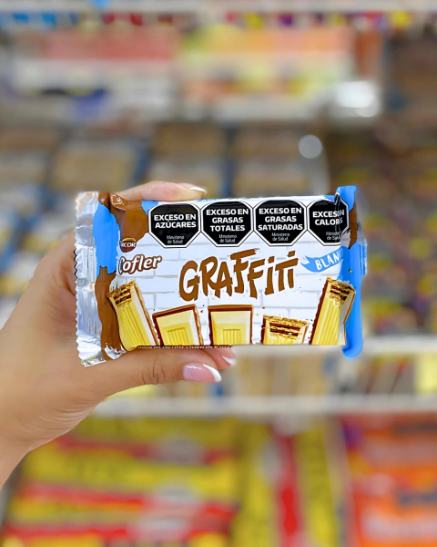 chocolate cofler graffiti blanco 45g x12u chocolate cofler graffiti blanco 45g x12u