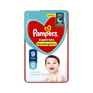 pañales pampers supersec talle g x 40 unidades