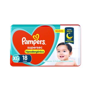pañales pampers supersec talle xg x32 unidades