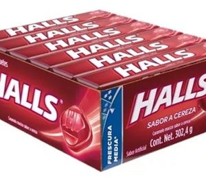 caramelos halls cherry x 12u x 12