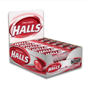 halls free cherry x 12