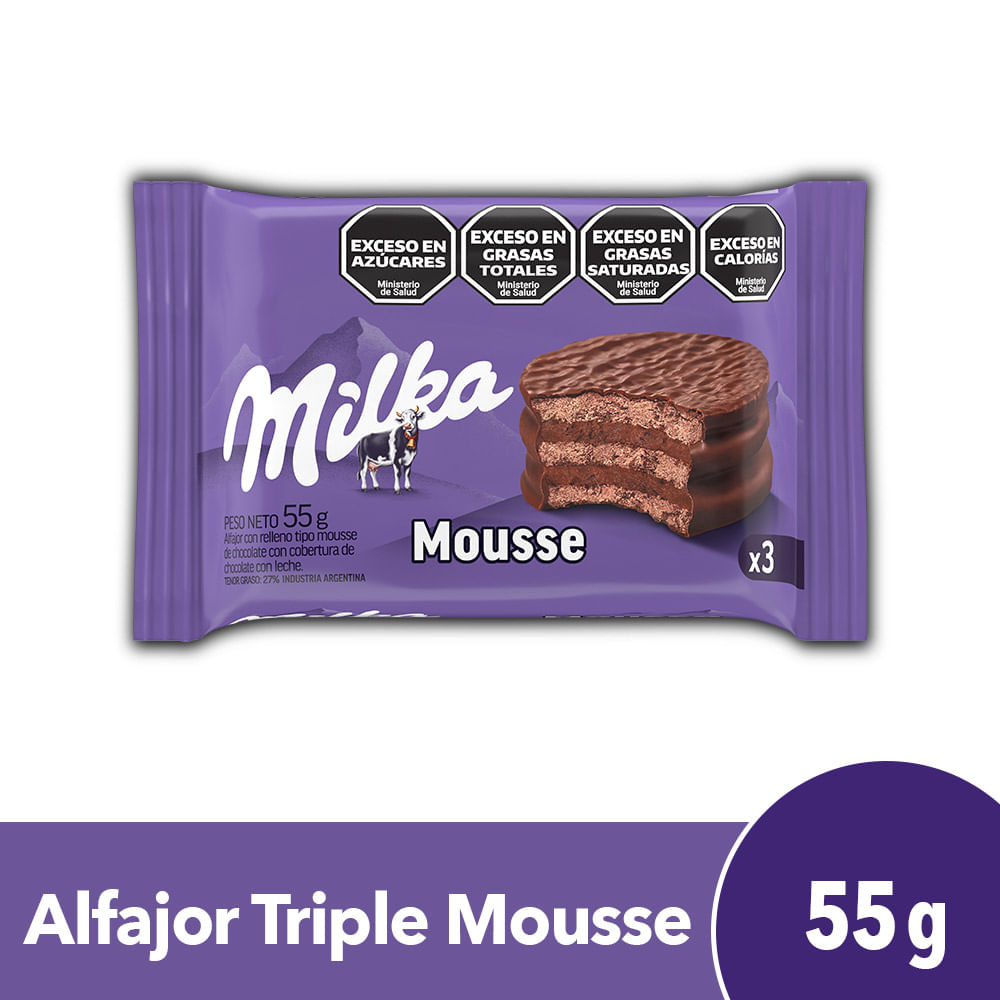 alfajor milka triple x36u mousse alfajor milka triple x36u mousse