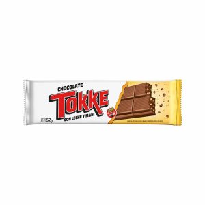 chocolate tokke leche con mani 62gr x24u
