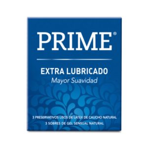 preservativo prime extra lubricado (caja x 3u) (display x 24 cajas)