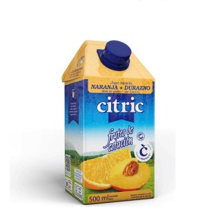 jugo citric naranja y durazno 250ml 100% exprimido