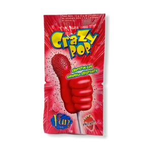 chupetín crazy pop frutilla 12g (display x 10u)