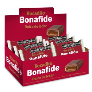 bocadito bonafide relleno dulce de leche 17g (caja x 24u)