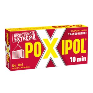adhesivo epoxi poxipol 10 minutos transparente 14ml (blister x 6u)